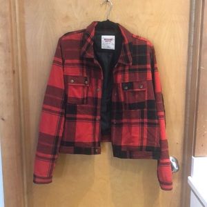 Red and Black Plaid Jacket
